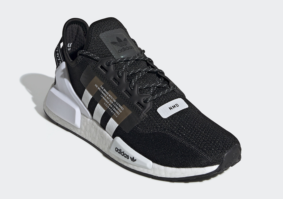 Small Eight Adidas NMD R1 Black and White FU6829 shopping